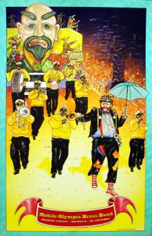 GREAT MARDI GRAS BANDS Print by Jim Wainwright