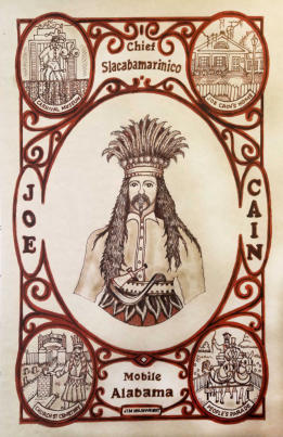 Joe Cain Parchment Cameo Print