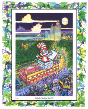 The Revelry of Mardi Gras Print by Jim Wainwright
